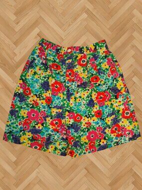 Jean Bell Collection Vintage Floral Cotton Shorts | Size 8